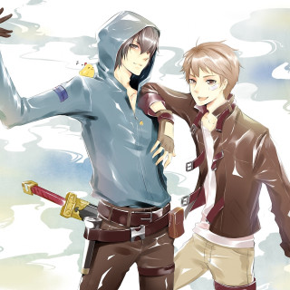 Anime characters posing together picture 7 - free winter wallpaper for tablet