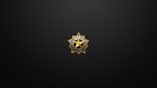 Star gold black white border - ernst free wallpaper