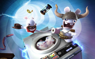 Cartoon character washing machine clock - a clock in the background free wallpaper