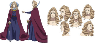 Woman long hair cape poses - character sheet free wallpaper