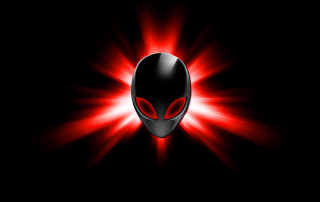 Red light alien head black - alien free wallpaper