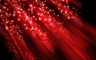 Red background small stars black - chiharu shiota free wallpaper