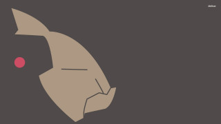 Stylized bird red dot black - a red dot free wallpaper