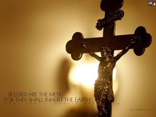Statue person holding cross quote - a quote below free wallpaper