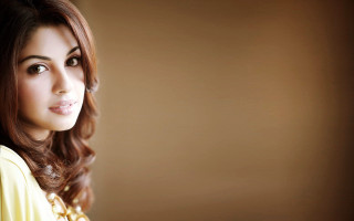 Woman yellow dress brown wall - daphne mcclure free wallpaper