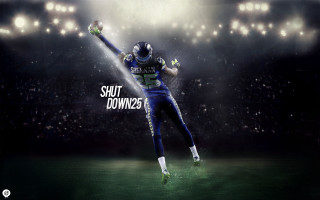 Football player jumping aurora fireworks - his hands in free wallpaper