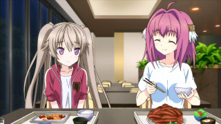 Anime girls eating food restaurant 2 - aguri uchida free wallpaper for desktop