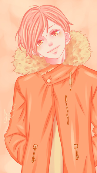 Person coat fur collar jacket - a fur collar free wallpaper