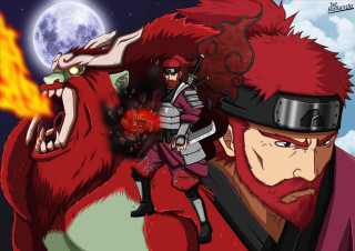 Red beard demon horse fullmoon - a red demon free wallpaper