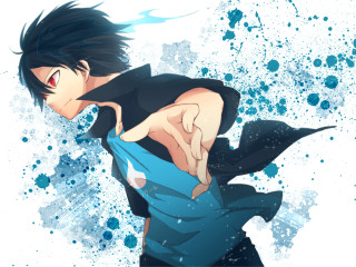 Black hair blue dress anime - black hair free wallpaper for desktop