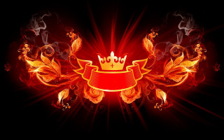 Red yellow background crown smoke - crown free wallpaper