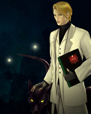 Man coat black cat gothic - a book free wallpaper for mobile