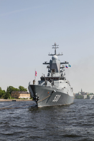 Large gray boat water shoreline - free ship wallpaper for mobile