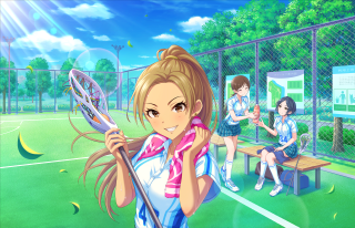 Tennis girls court sky fence - other girl free wallpaper