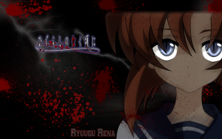 Blue eyes blood splatter anime - a black shirt free wallpaper