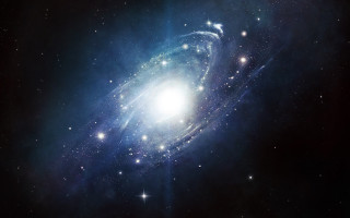 Large spiral galaxy stars bright - galaxy free wallpaper