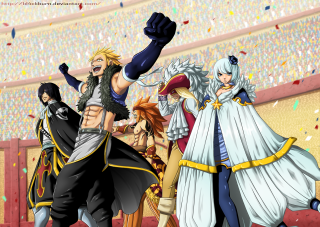 Anime characters stadium costumes confetti - a stadium free wallpaper for desktop