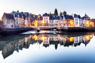 City river bridge night reflection - photography free wallpaper