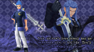 Cartoon character sword caption blue - true free wallpaper