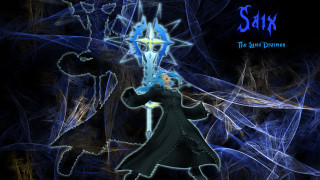 Woman holding star blue background - arcane free wallpaper