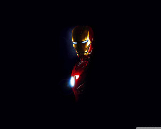 Iron man dark light face - dark background free wallpaper