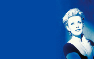 Blonde woman black dress posing 2 - alison debenham free wallpaper