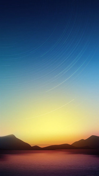 Sunset plane water mountains star - a plane free wallpaper for mobile