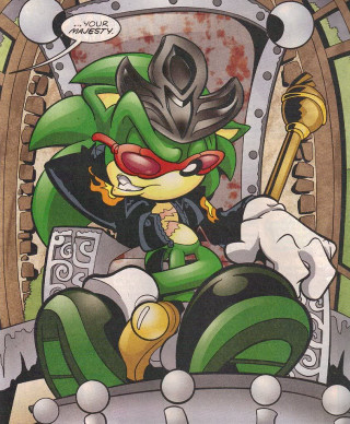 Green black sonic hedgehog sitting - a drawing free wallpaper for mobile