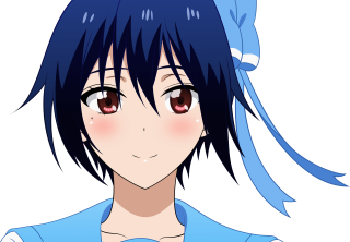 Anime girl blue hair blue 6 - a blue shirt free wallpaper