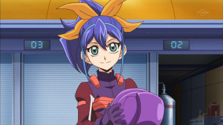 Woman blue hair ponytail yellow - a yellow sign free wallpaper