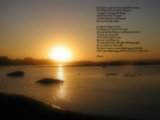 Sunset poem water background image - a poem free wallpaper