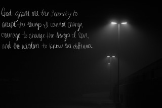 Street light quote wall dark - sense of depth free wallpaper