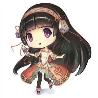 Cartoon girl with hat and - maya free wallpaper for tablet