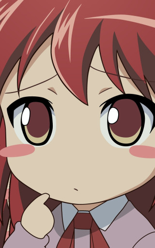 Girl red hair tie serious - her face free wallpaper for mobile