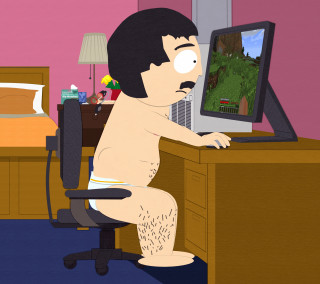 Cartoon man sitting desk computer - league of legends free wallpaper for tablet