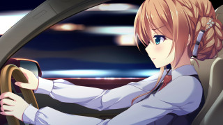 Woman driving car steering wheel - aguri uchida free wallpaper