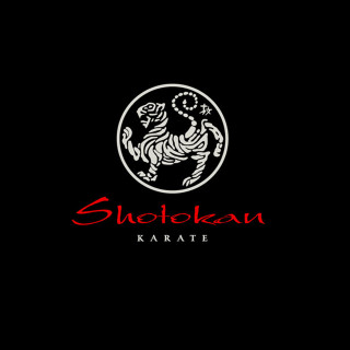 Black background white red logo - kitsch movement free wallpaper for tablet