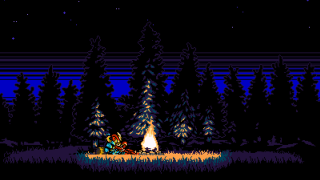 Campfire woods night bear log - dan mumford free wallpaper