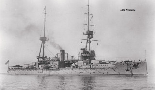 Large ship floating water next - rayonism free wallpaper