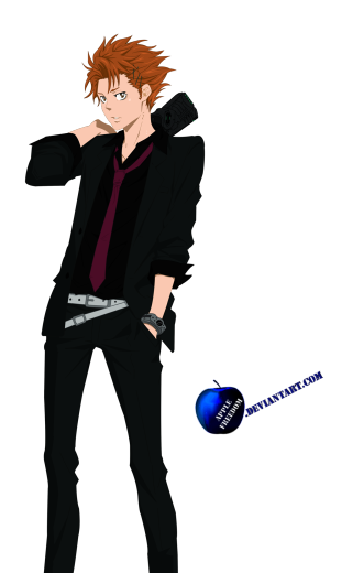 Red haired man knife blue - a knife free wallpaper for mobile