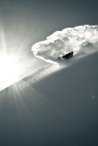 Snowboarder slope sunny cloud ride - eric deschamps free wallpaper for mobile