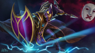 Masked character purple costume game - arcane free wallpaper for desktop