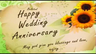 Happy wedding anniversary sunflowers card - sunflower free wallpaper for desktop