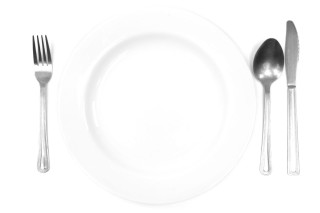 White plate silverware fork knife - a white plate free wallpaper