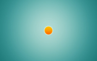 Bright orange sun blue green - orange sun free wallpaper