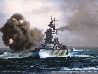 Battleship ocean smoke painting artwork 3 - matte drawing free wallpaper for desktop