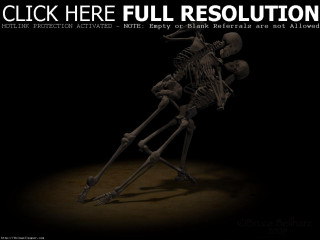 Skeleton holding human skeleton dark - single body free wallpaper for desktop