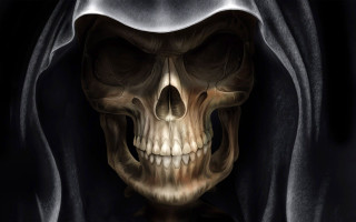 Skeleton hooded hood skull middle 2 - hood free wallpaper