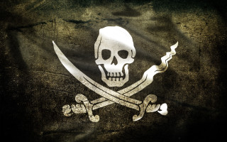 Pirate flag skull crossbones sword - a skull free wallpaper