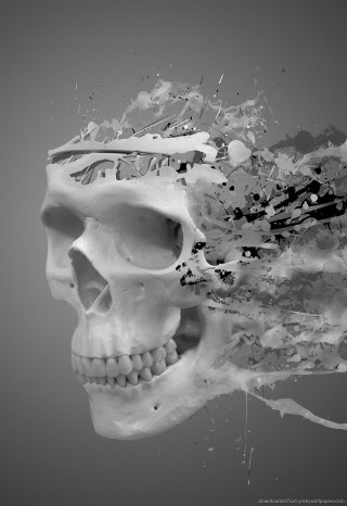 Skull painted face neck artistic - paint free wallpaper for mobile